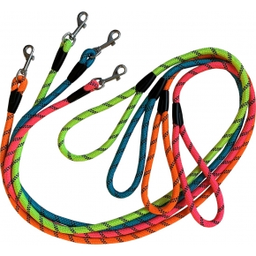 Dog & Co Economy Rope Lead With Trigger Mixed Neon Colours 10mm X 120cm Hem & Boo